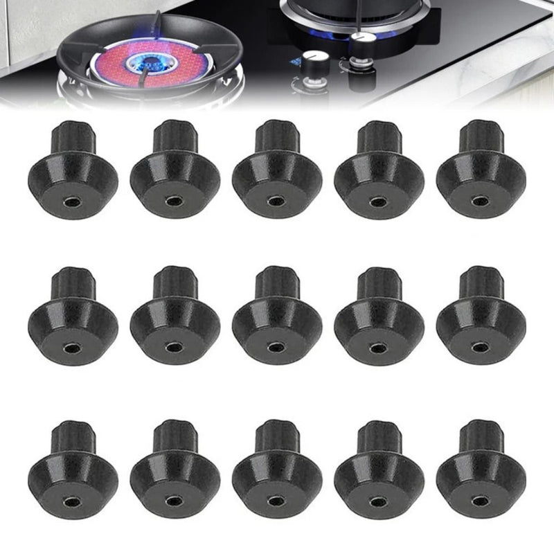 16 piezas, piso de parrilla de quemador de estufa de gas, compatible con estufa de gas, piso de quemador de estufa de gas, pies de goma para repuestos de estufa de gas WB02T10461