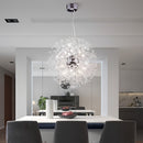 Linterna colgante con diseño de diente de león, luz de techo semienterrada, con herrajes de instalación, control por interruptor, para sala de estar, dormitorio, comedor, oficina, balcón (bombillas G9*9, bombillas no incluidas, compradas por separado)