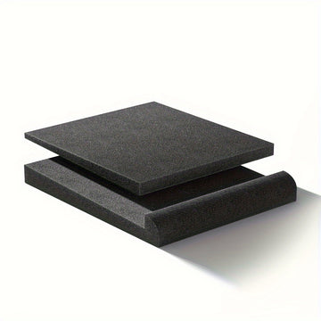 1pc Almohadillas de Aislamiento para Altavoces de Alta Densidad - 1 Par, Espuma Acústica Negra para Reducción de Vibraciones y Ruido, Ideales para Altavoces de Estantería y Computadora de Escritorio
