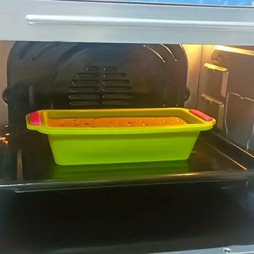 Molde de silicona antiadherente para tartas, herramienta para hornear, molde rectangular para hornear tartas de silicona, sin BPA, molde rectangular para pasteles, pan tostado, molde para tartas de silicona, fácil de limpiar, resistente al calor