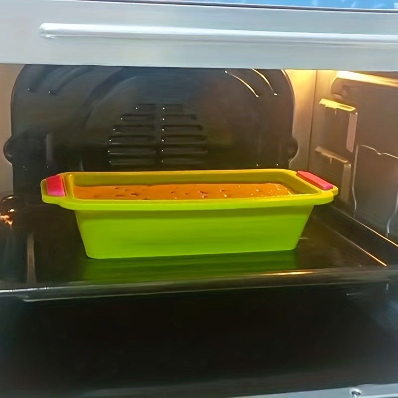 Molde de silicona antiadherente para tartas, herramienta para hornear, molde rectangular para hornear tartas de silicona, sin BPA, molde rectangular para pasteles, pan tostado, molde para tartas de silicona, fácil de limpiar, resistente al calor