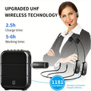 Microfono sin varillas JYX, Auriculares Portátiles con Pantalla Digital para Doble Uso, Alcance de Transmisión de 30 Metros, Adecuado para Guías Turísticos/Enseñanza/Habla/Reuniones