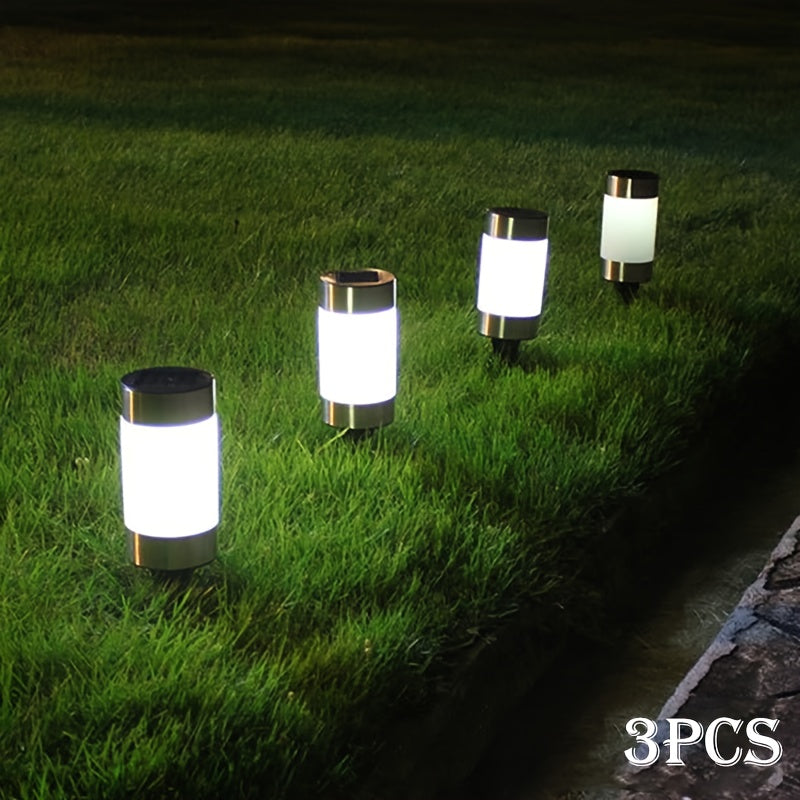 3pcs Luces Solares para Césped, Luz Decorativa LED Solar Exterior IP44
