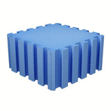 20-Unidades de Alfombras Entrelazadas, 30cm x 30cm, Negro/Azul/Gris, Material PS, Suelo de Piso para Sala de DIY, Ensamblaje Fácil, Longitud de Costura Personalizable