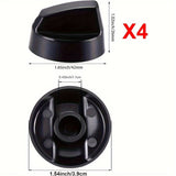 8 perillas de control de plástico con 24 adaptadores de eje, reemplazo universal para horno/estufa/estufa - Amplia compatibilidad