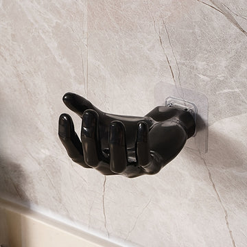 1 gancho adhesivo en forma de palma, accesorio de almacenamiento sin marcas para pared, práctico para oficina, ideal para baños, habitaciones u oficinas, para colgar llaves, joyas, bufandas o jabón