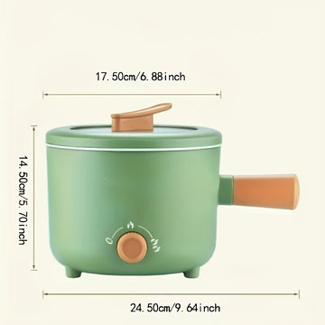 Cocina eléctrica para pot y fideos, sartén eléctrica de doble calor de conservación, antiadherente, multiusos para freír, cocinar a fuego lento y hervir, fácil de limpiar, conducción de calor rápida, experiencia de cocina duradera y resistente a altas te