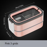 Lonchera de Acero Inoxidable Aislada - Doble Capa, Segura para Microondas, Portátil para Escuela y Trabajo, Regreso a Clases