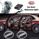4 piezas de Luces de Bienvenida para Puertas de Coche con Proyección de Logotipo al Estilo OEM, Proyector de Logotipo Inspirado en Equipo Original, Proyección de Logotipo HD, Fácil Instalación - Compatibilidad Universal para Vehículos