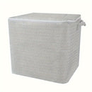 Caja de almacenamiento extra grande con tapa, estilo moderno, diseño ahorrador de espacio, tapa superior abierta duradera, ideal para ropa, cobijas, ropa de cama, canastas, botes de basura y contenedores, para organización del hogar, mudanzas, guardarrop