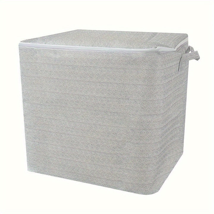 Caja de almacenamiento extra grande con tapa, estilo moderno, diseño ahorrador de espacio, tapa superior abierta duradera, ideal para ropa, cobijas, ropa de cama, canastas, botes de basura y contenedores, para organización del hogar, mudanzas, guardarrop