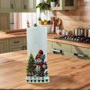 1 unidad de Soporte de toalla de papel de Chef Muñeco de Nieve Festivo - Resina, Montaje de superficie, Ideal para decoración de cocina y baño, con diseño temático de Navidad, Decoraciones de Navidad