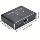 Divisor de red Gigabit Ethernet de 1 a 4, concentrador de red de 1000 Mbps con cable de alimentación USB, conector RJ45, acabado mate, compatible universalmente con cables Ethernet Cat5/5e/6/7/8, hub de distribución de red para múltiples dispositivos sin