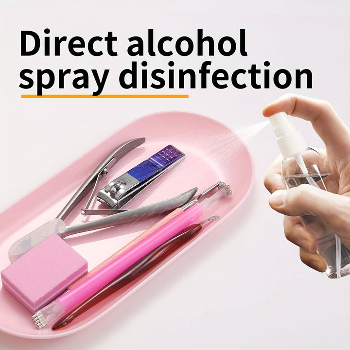 Bandeja para Salón de Uñas - Bandeja Desechable o Reutilizable para Manicura/Pedicura, Organizador para Técnicos con Pinzas, Empujador de Cutículas y Limas - Compatible con Electricidad (Uso en Salón o Personal) - Superficie Fácil de Limpiar - Material H