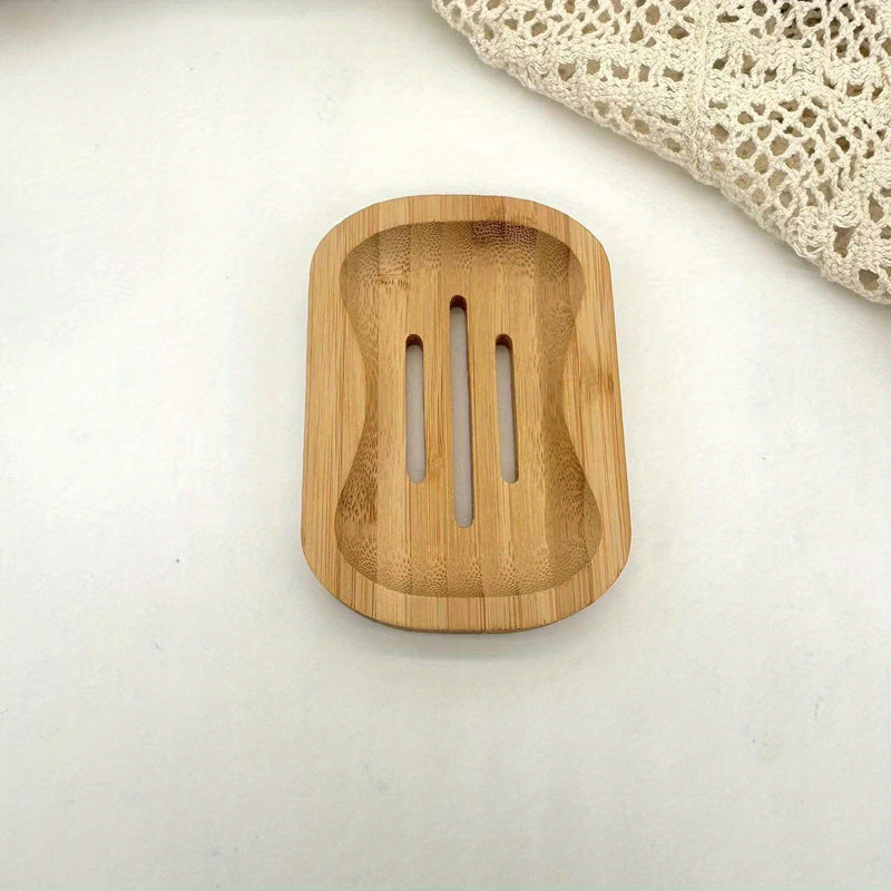 1 charola de bambú creativa para jabón, caja escurridora para almacenamiento y organización en el baño