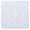 Alfombrilla de Baño Cuadrada de 1 pieza, Antideslizante con Orificio de Drenaje y Ventosas de Gran Capacidad de Absorción, Fácil de Limpiar, Lavable en Máquina, 53.34x53.34cm, Alfombra para Ducha, Alfombra para Bañera, Decoración del Hogar