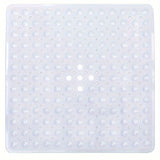 Alfombrilla de Baño Cuadrada de 1 pieza, Antideslizante con Orificio de Drenaje y Ventosas de Gran Capacidad de Absorción, Fácil de Limpiar, Lavable en Máquina, 53.34x53.34cm, Alfombra para Ducha, Alfombra para Bañera, Decoración del Hogar