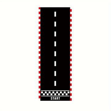 Corredor de fiesta temática de autos de carreras - 1 pancarta de poliéster a cuadros, decoración de pasillo de piso de pista de carreras no eléctrica para celebraciones de cumpleaños con temática de carreras