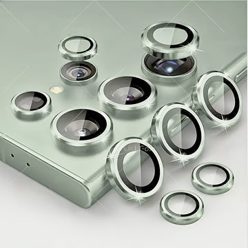 Anillos protectores de lente de cámara de aleación de aluminio para for samsung S25 Ultra, S25Plus, S24FE, S24, S23, S22 FE Plus, Ultra A16, A26, A36, A56, A14, A54, A15, A25, A35, A55 - Anillo de metal para proteger la película de la lente de cámara ori