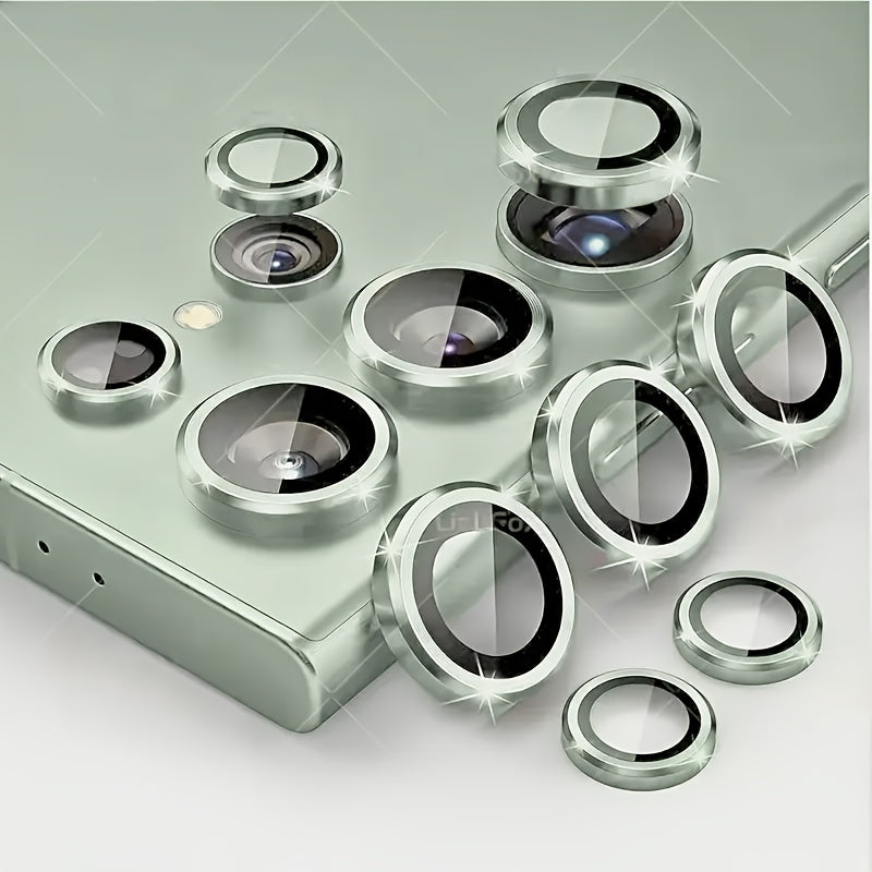 Anillos protectores de lente de cámara de aleación de aluminio para for samsung S25 Ultra, S25Plus, S24FE, S24, S23, S22 FE Plus, Ultra A16, A26, A36, A56, A14, A54, A15, A25, A35, A55 - Anillo de metal para proteger la película de la lente de cámara ori