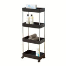 1 unidad de estante de almacenamiento de múltiples capas de 3 niveles / 4 niveles, carrito de utilidad para el hogar, caja y estante organizador de bocadillos, organizador de baño con ruedas, estante de especias de cocina, organización y almacenamiento p
