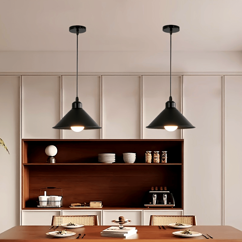 Juego de 2 candelabros colgantes modernos en hierro fundido con base E27 para comedor, bar, cocina y entrada, montaje semiempotrado, cableado fijo, voltaje ajustable 110V-240V (focos no incluidos)