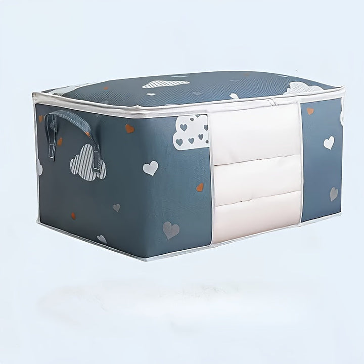 Conjunto de Bolsas de Almacenamiento Plegables Multiusos de 1 Pieza con Asas, Gran Capacidad, Organizador Resistente al Polvo y la Humedad para Mantas, Ropa de Cama y Mudanzas - Sin Aroma, Sin Batería, Funcionamiento Sin Electricidad, Caja, Armario, Esta