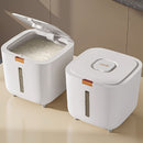 Contenedor Hermético de Alimentos 4.54KG/9.07KG - A Prueba de Humedad e Insectos, Dispensador Fácil con Medidor, Ideal para Arroz, Granos, Azúcar y Comida para Mascotas | Uso en Cocina, Hogar y Comercial | Contenedores de Plástico Duraderos Modernos