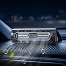 1pc Purificador de Aire Solar para Coche, Textura de Fibra de Carbono, Tecnología Inteligente, Uso en el Vehículo, Eliminación de Olores, Esterilización por Desinfección, Generador de Ozono, Funcionamiento Automático al Estacionar, Carga Solar, Matrícula