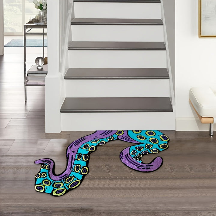 Alfombra de entrada con tentáculos de pulpo KRAKEN, decorativa para hogar, dormitorio, sala, baño o cocina