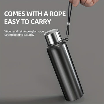 Vaso Aislante de Acero Inoxidable, Tetera Grande con Separación de Agua, Taza Portátil para Viaje en Coche con Asa, Botella de Agua Reutilizable y Multifuncional para Exteriores, Solo Lavado a Mano