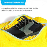 Bolsa lavadora de zapatos amarilla para lavadora y secadora - Bolsa de lavandería de poliéster resistente con cierre de cremallera, forro de felpa suave y acolchado mullido para proteger tenis, zapatos casuales y calzado deportivo
