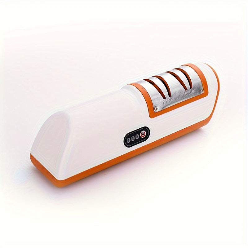 1pc COP ROSE Afilador de Cuchillos Eléctrico Automático con Funcionamiento USB, Afilado Rápido, Diseño Compacto para Cocinas Domésticas y Profesionales - Afilador Seguro para Chefs y Amantes de la Cocina, Herramienta de Cocina Elegante, Construcción Dura