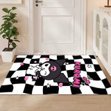 Sanliou es una alfombra de dormitorio con temática de arroz antideslizante y linda, tapete de dibujos animados para el dormitorio, alfombra de suelo duradera y resistente al desgaste, tela mezclada de poliéster, fácil de lavar a mano y cuidar, adecuada p