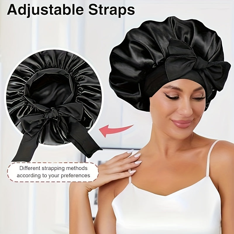 Gorros multiusos para dormir y baño Awegeo para mujer: protectores de cabello transpirables y súper suaves, ideales para la noche, el baño y el hogar, cubierta reutilizable sin fragancia para el cuidado del cabello húmedo y peinados elegantes, cierre con