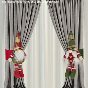Decoración navideña de gnomo de tela vintage, paquete de 1, Tomte escandinavo a cuadros, muñeco de Papá Noel sin rostro hecho a mano, adorno festivo para las fiestas y el año nuevo para la decoración del hogar, sin electricidad, sin plumas.