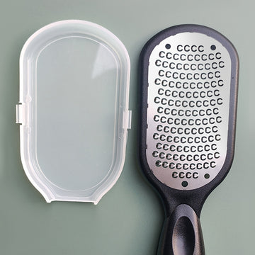1pc Lima Profesional de Acero Inoxidable para Pies y Uñas - Diseño Antisalpicaduras, Mango Ergonómico para Exfoliar Cutículas en Talones, Uñas de los Pies y Manos - Esencial para Spa en Casa y Pedicura, Exfoliación Manual | Diseño Amigable al Usuario | E