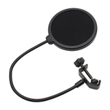 Accesorios de micrófono, funda de micrófono con filtro anti-pop, escudo de micrófono portátil para reducción de ruido de grabación, grabación de estudio de micrófono, 360° gancho de cuello de ganso, brazo estabilizador