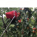 1pieza Herramienta de recolección de frutas - Mango ergonómico de largo alcance con bolsa roja para manzanas, caquis, ciruelas y más - Dispositivo manual portátil para recolección de frutas para huertos y jardines caseros, herramienta de recolección de f