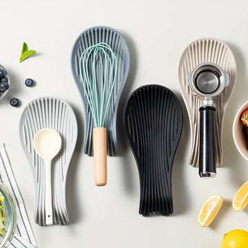 Juego de descanso de cuchara de silicona para utensilios de cocina, soporte de cuchara resistente al calor para la encimera, almohadilla para espátula y cucharón, antideslizante, organizador duradero de herramientas de cocina, 1 paquete