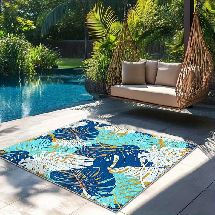 Alfombra de Terciopelo/852gsm con Estampado Geométrico Abstracto para Exteriores, Alfombra Antideslizante Baja Pile en Crema Francesa – Decoración Moderna y Sofisticada para Acampar o Cocina, Lavable a Máquina, Suave y Cómoda – Diseño Floral Gris, Elegan