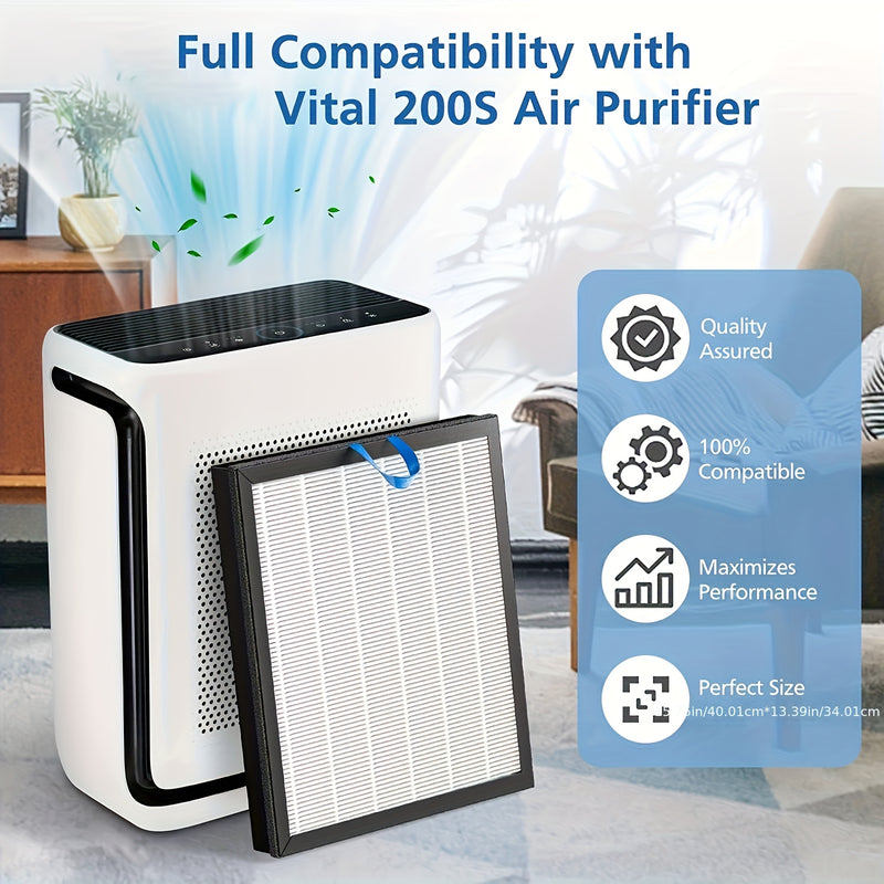 Filtro de Repuesto para Purificador de Aire LEVOIT Vital 200S - Filtro de Alta Eficiencia 3-en-1 para Alergia a Mascotas, Compatible con Modelos LEVOIT Vital 200S, Vital 200S-RF-PA, Diseño de Plástico Blanco para un Rendimiento Óptimo