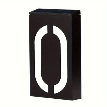 RUOCIN Luces solares LED para números de casa - Exteriores, jardín, patio, pared, montaje en pared, impermeable IP55, diseño de montaje semienterrado desmontable con control de interruptor, batería recargable, luces solares exteriores, moderna lámpara, p