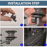 4/8pcs 4581DD3002A Rueda de Estante para Lavavajillas de Fácil Instalación y Componentes de Reemplazo de Eje y Rodillo para Lavavajillas LG 4581DD9001B, AP4437685, 1266813