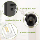 Juego de 2 Apliques de Pared para Baño, Luces Modernas para Tocador, Linternas de Iluminación de Montaje en Pared en Negro Mate, Luces de Pared Estilo Granja con Pantalla de Vidrio Transparente para Dormitorio, Sala de Estar, Pasillo y Cocina (Bombilla I