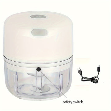 100/250ml Triturador Eléctrico de Ajo Mini USB, Picadora de Carne y Verduras Resistente para Jengibre, Utensilio de Cocina Duradero