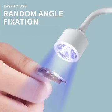 Linterna mini para secado de uñas USB - portátil, sin olor, luz rápida beige, diseño para hogar y viajes, herramientas de manicura para mujeres