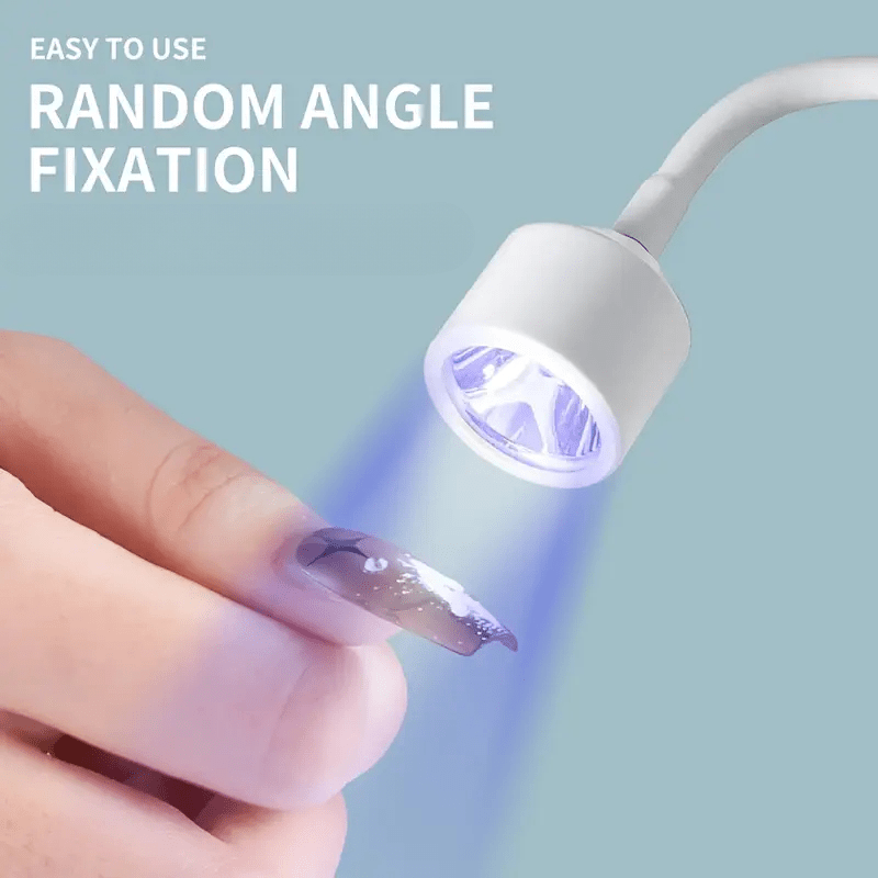 Linterna mini para secado de uñas USB - portátil, sin olor, luz rápida beige, diseño para hogar y viajes, herramientas de manicura para mujeres