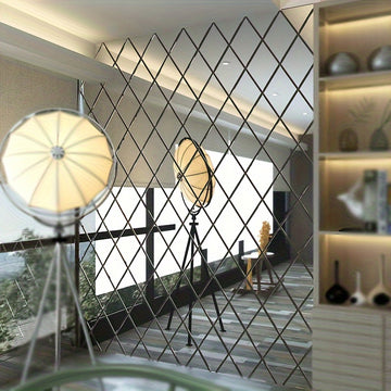 Un conjunto de pegatinas de espejo acrílico extraíbles para pared, calcomanías de pared de vinilo para fondos de pared artísticos, pegatinas de espejo 3D adecuadas para dormitorios, hogares, salas de estar, decoración de oficina creativa de bricolaje.