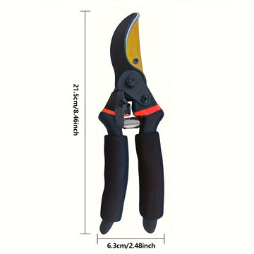 1pc Tijeras de Jardinería Profesionales de Acero Inoxidable con Cuchillas de Aleación Afiladas para Árboles, Arbustos y Ramas Gruesas - Cortatramos Manuales Resistentes con Mangos Antideslizantes Ergonómicos